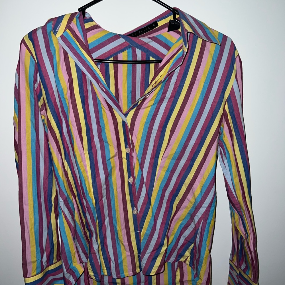 colorful button up